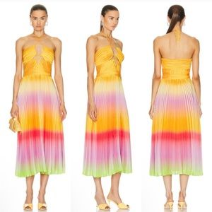 Jonathan Simkhai , ombré plisse halter neck SIZE 8